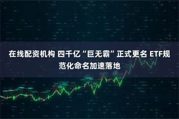 在线配资机构 四千亿“巨无霸”正式更名 ETF规范化命名加速落地